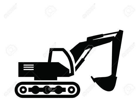 excavator clipart black and white|black and white excavators drawings.